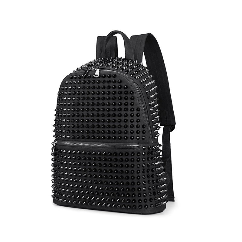 Korean Style Rivet Backpack - Black